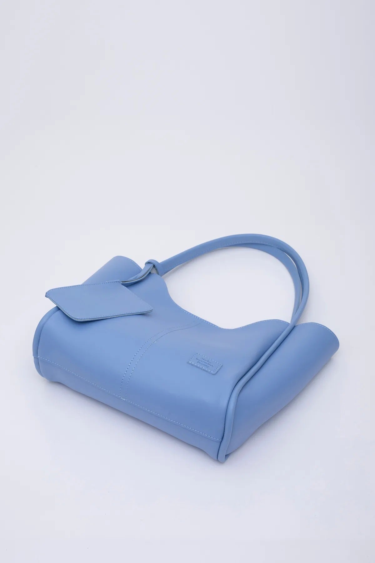 Women's Hand And Shoulder Bag With Snap Fastener Faux Leather Wallet And Makeup Bag